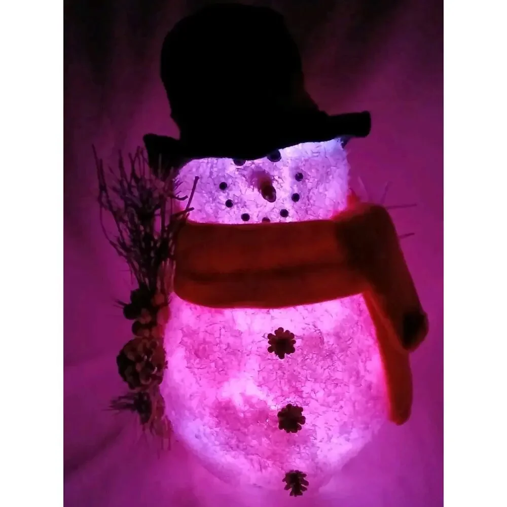 Vintage‎ SNOWMAN Glow LIGHT Color Changing 15